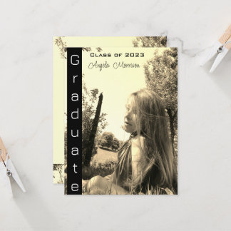 Modern vintage natural Photo Graduation