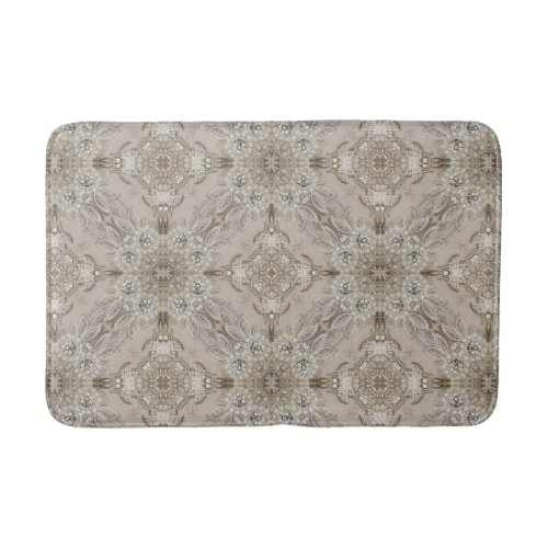 modern vintage paris fashion elegant beige lace bath mat