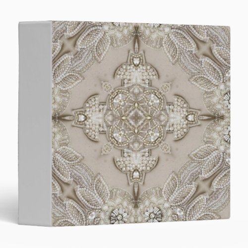 modern vintage paris fashion elegant gray beige  3 ring binder