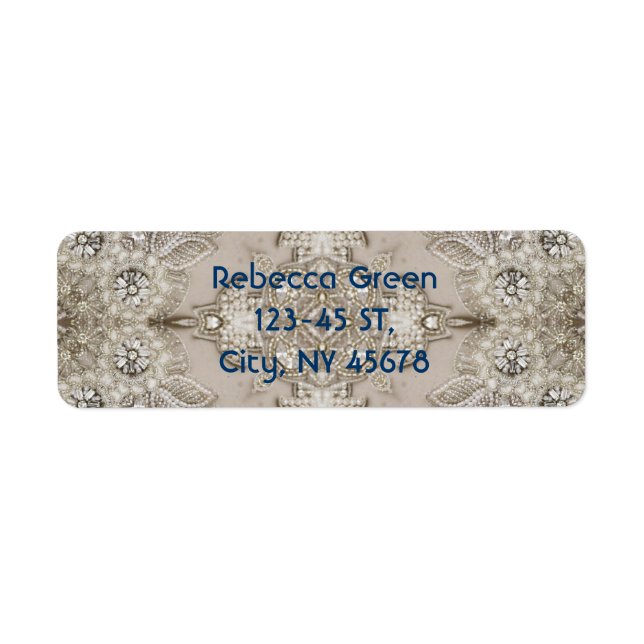 modern vintage paris fashion elegant grey beige  label (Front)