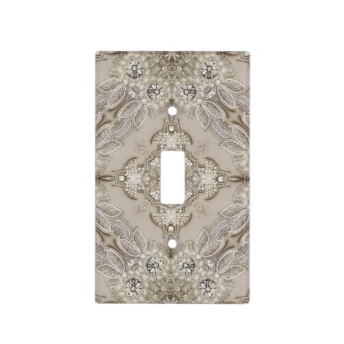 modern vintage paris fashion elegant grey beige  light switch cover