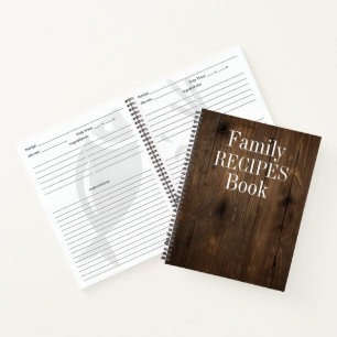 Modern Vintage Personalized Recipe Notebook