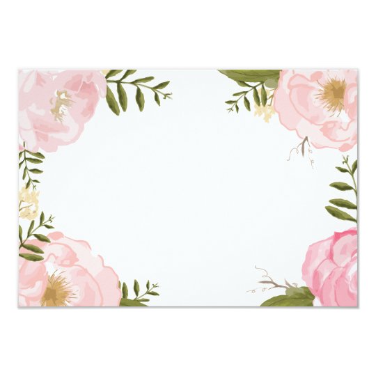 garden border template Wedding Card Zazzle.com Floral Pink  Blank  Vintage Modern