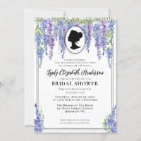 Modern Vintage Purple Floral Regency Bridal Shower