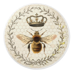 Modern Vintage Queen Bee  Ceramic Knob