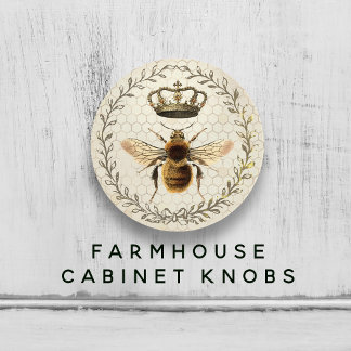 Modern Vintage Queen Bee Ceramic Knob
