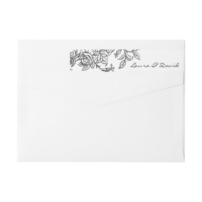 Modern Vintage Rose Wrap-a-round Label (Back)