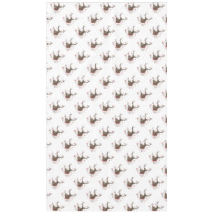 modern vintage rustic deer and snowflakes tablecloth