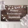 Modern Vintage Rustic Retirement Party Decor Banner