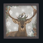 modern vintage rustic woodland winter deer gift box<br><div class="desc">modern vintage rustic woodland winter deer</div>