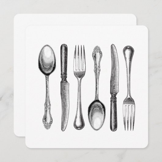 modern vintage silverware (Front/Back)