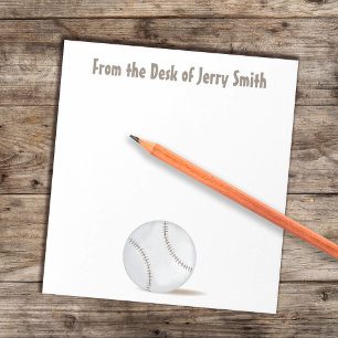 Modern Vintage Sport Athletic Baseball Trendy Notepad