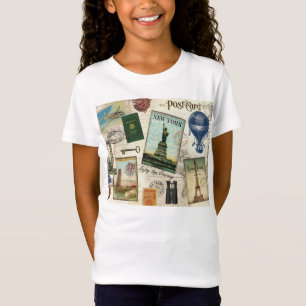 modern vintage travel collage T-Shirt