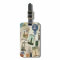modern vintage travel luggage tag