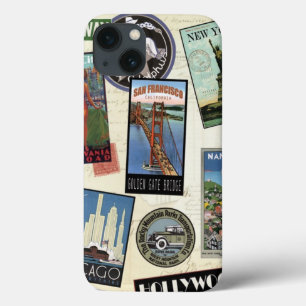 Modern Vintage Travel USA iPhone 13 Case