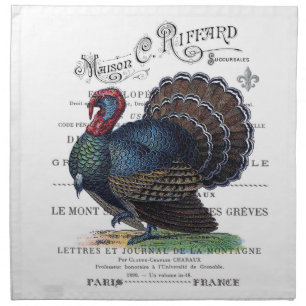 modern vintage Turkey Napkin