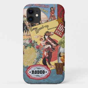modern vintage western cowgirl iPhone 11 case