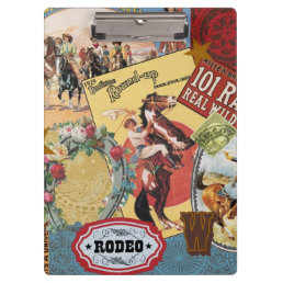 modern vintage western cowgirl clipboard