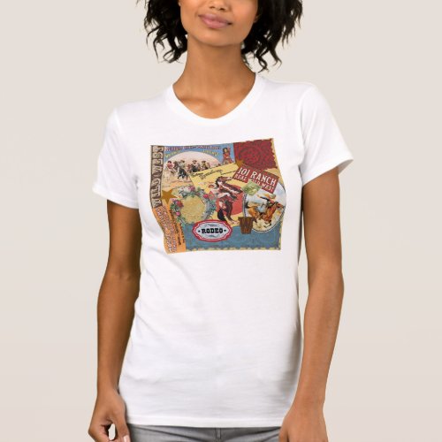 modern vintage western cowgirl T_Shirt