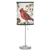 modern vintage winter cardinal table lamp (Left)