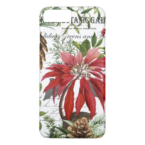 Modern vintage winter garden floral iPhone 8 plus7 plus case