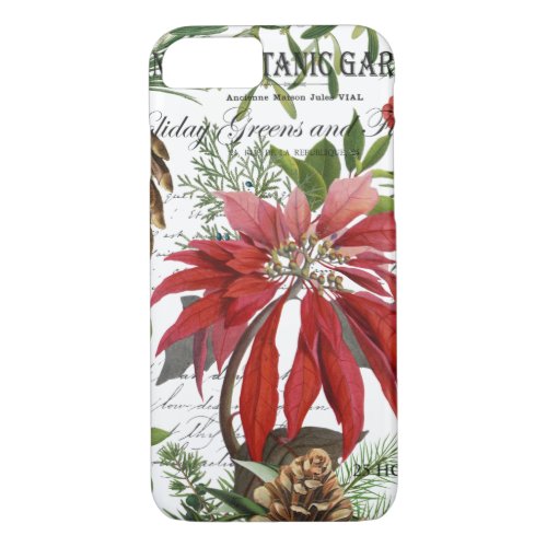 Modern vintage winter garden floral iPhone 87 case