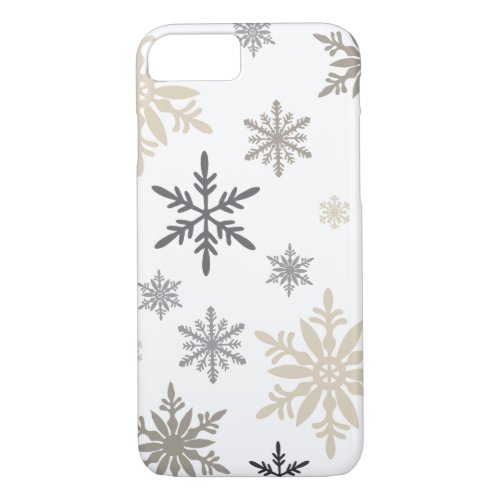 Modern Vintage winter snowflakes iPhone 87 Case