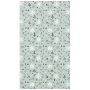 modern vintage winter snowflakes tablecloth