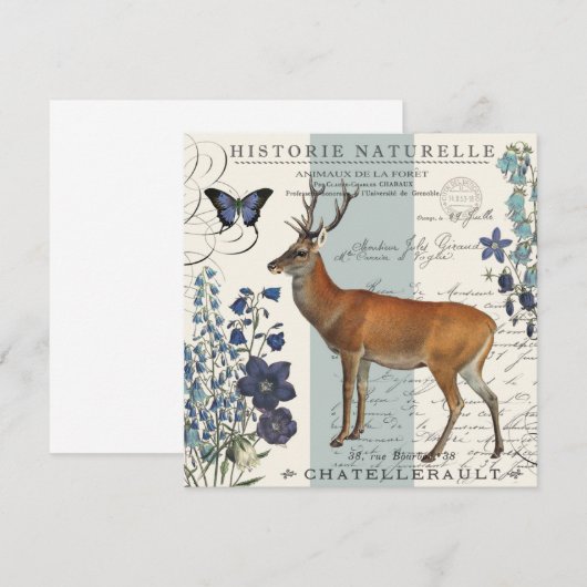 modern vintage woodland deer (Front/Back)