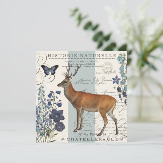 modern vintage woodland deer (Standing Front)