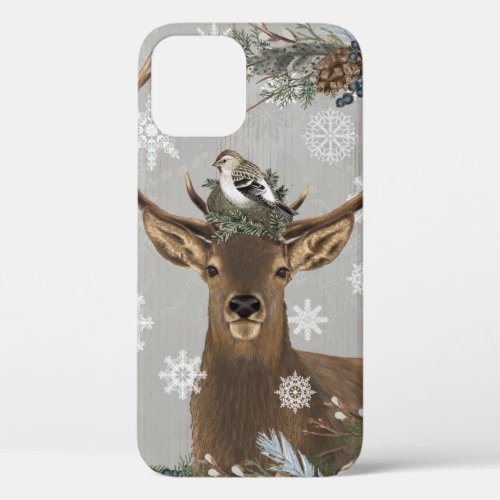 Modern Vintage woodland deer iphone case