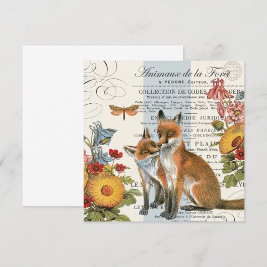 Modern vintage woodland fox (Front/Back)