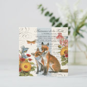 Modern vintage woodland fox (Standing Front)