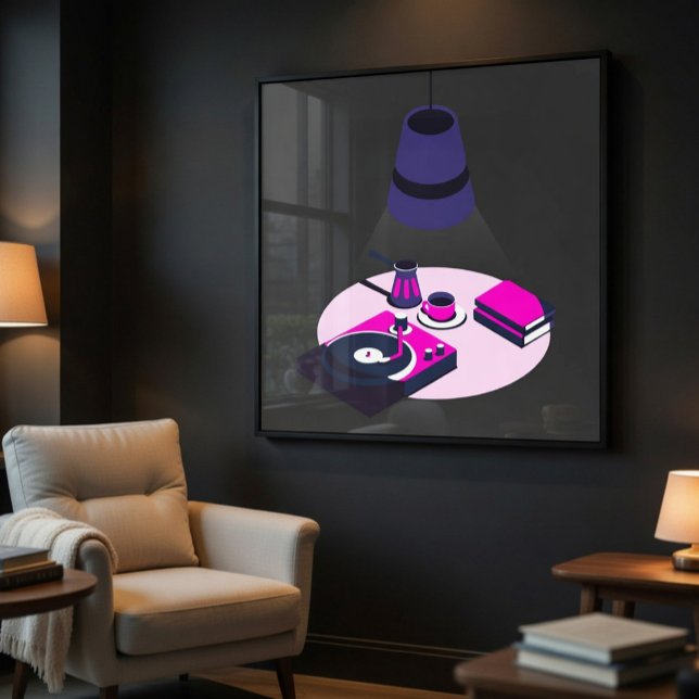 Modern Vinyl Coffee  Acrylic Print (Creator Uploaded)