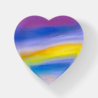 Modern Violet and Golden Ray Abstract Paperweight