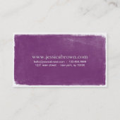 Modern Violet Purple Chalkboard Business Card (Back)