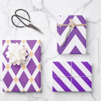Modern Violet Purple Dynamic Chevron    