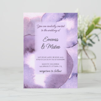 Modern violet purple Wedding Invitation