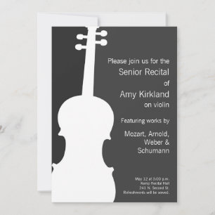 Modern Violin / Viola Recital Invitation