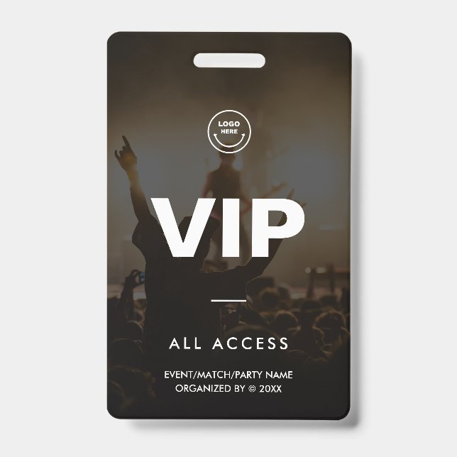 Modern VIP All Access Event Concert Match Party Badge (Front)