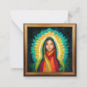 Modern Virgin of Guadalupe Note Card