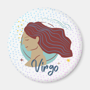 Modern Virgo Woman Zodiac Magnet