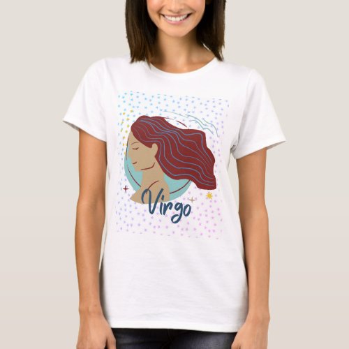 Modern Virgo Woman Zodiac  T_Shirt