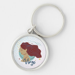 Modern Virgo Woman Zodiac T-Shirt Keychain