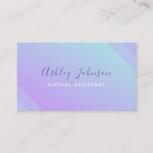 Modern Virtual Assistant Bright Ombre Gradient  Business Card