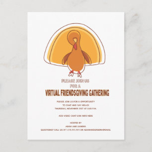 Modern Virtual Friendsgiving Thanksgiving Invite
