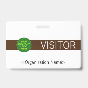 Modern "VISITOR" Badge