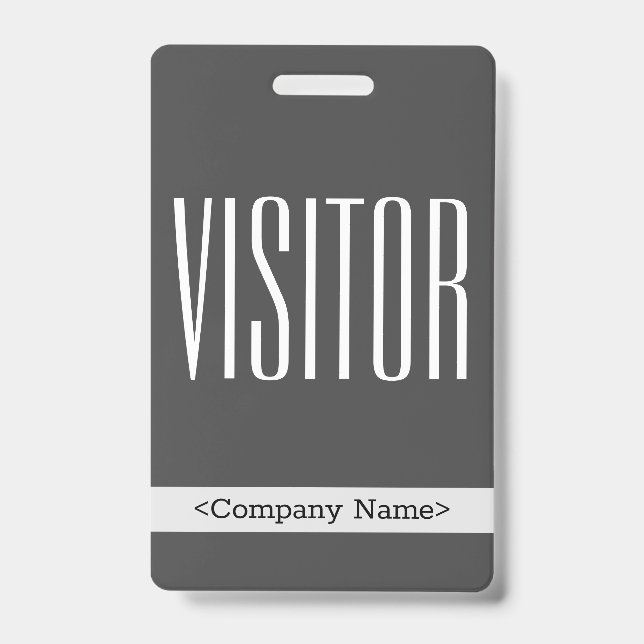 Modern "VISITOR" Badge (Front)