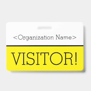 Modern "VISITOR!" Badge
