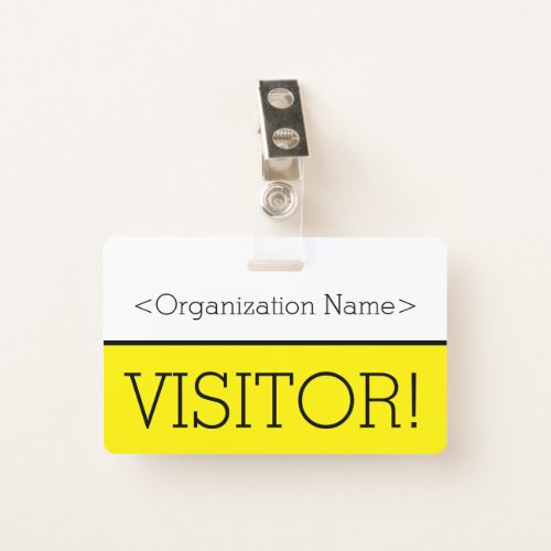 Modern VISITOR Badge